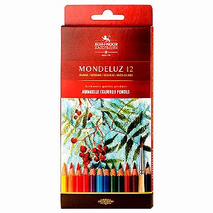 Lápis de Cor Aquarelável Mondeluz 12 Cores Koh-I-Noor 3716