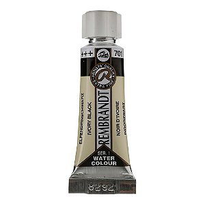 Aquarela Rembrandt 5ml Ivory Black 701 S1