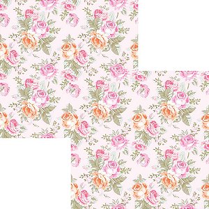 Guardanapo Decoupage Arranjo de Rosas 33x33cm com 2 unidades