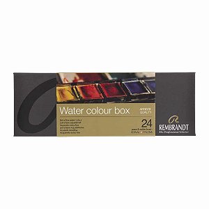 Aquarela Rembrandt em Pastilhas 24 Cores Estojo de Metal