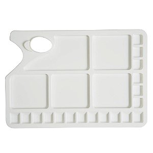 Paleta Pintura de Plástico Retangular 23 Cavidades