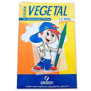 Bloco Papel Canson Vegetal com Margem A3 60g/m² 50 Folhas