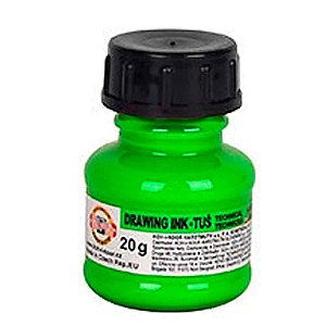 Tinta Drawing Ink para Caligrafia Koh-I-Noor Verde Fluorescente 20g