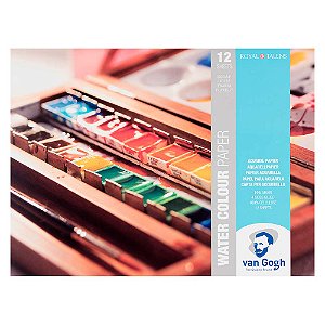 Papel Aquarela 30x40cm Van Gogh 300g 12 Folhas