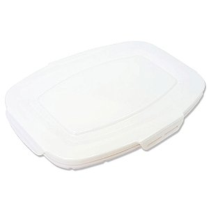 Godê Plástico Retangular com Tampa 23 Cavidades Branco