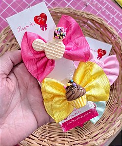 KIT 2 LAÇOS DOCES (MINNIE E CUPCAKE)