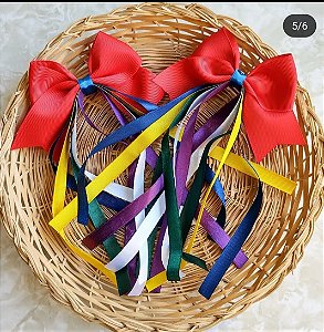 PAR JUNINO LAÇOS COM FITAS (CORES DO VESTIDO DA PRINCESA)