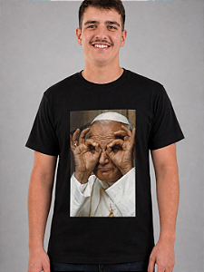 Camiseta Papa João Paulo II de olho