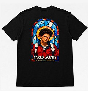 Camiseta Não eu mas Deus São Carlo Acutis