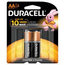 Pilha Duracell AA Cartela com 2 unidades