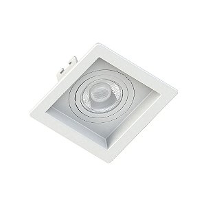 Spot Embutido Quadrado PAR20 Fundo Recuado Branco Save Energy