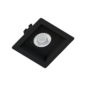 Spot Embutido Quadrado Di Croica Fundo Recuado Preto Save Energy