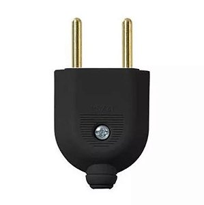 Plugue Macho 2P 10A Preto Pezzi