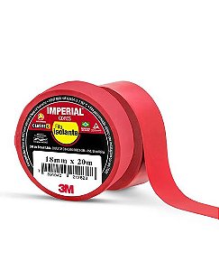 Fita Isolante Imperial Vermelha 18mmX20M 3M