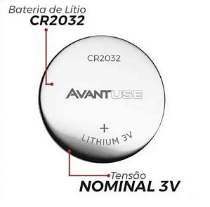 Pilha De Lítio 3V CR2032 Avant