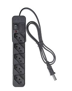 Filtro de Linha Com 5 Tomadas Preto Fiolux Protect