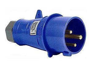 Plug Industrial Macho 32A 200/250V 6H IP44 Azul Steck