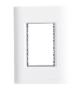 Placa 4x2 Para 3 Módulos Branco Tramontina Giz