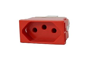 Modulo De Tomada 2P+T 20A Vermelha Pezzi 50.000