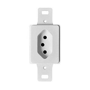 Tomada Vertical Retangular 2P+T 10A Sem Placa Branca 40.000 Pezzi