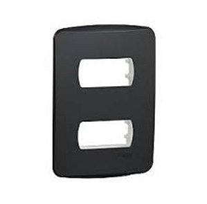 Placa E Suporte 4x2 Para 2 Módulos Grafite Miluz Schneider Eletric