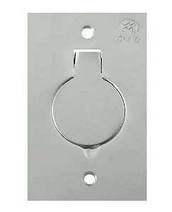 Placa 4X2 Inox Para Piso De 1 Tomada Universal Olivo