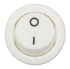 Interruptor Redondo Para Embutir Em Moveis 10A Branco
