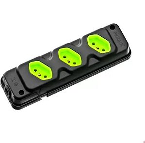 Barra De Tomada Com 3 Tomadas 2P+T 20A Fiolux Robust