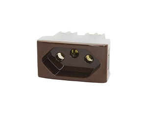 Modulo de Tomada 2P+T 20A Marrom Pezzi 50.000