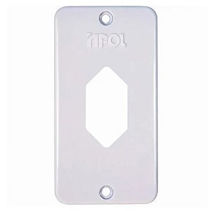 Tampa Com Tomada Hexagonal Vertical Para Condulete 1/2" e 3/4" Branco