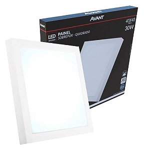 Painel de LED Sobrepor Quadrado 40x40cm 6500K 30W