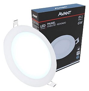 Painel de LED Embutir Redondo 12cm 6500K 6W