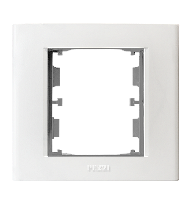 Placa Para Moveis Com Bastidor Para 2 Modulo Pezzi 50.000 Branco