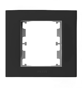 Placa Para Moveis Com Bastidor Para 2 Modulo Pezzi 50.000 Preto