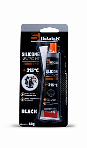 Silicone Para Alta temperatura Preto 60g SS151 Sieger