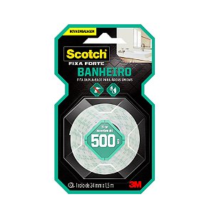 Fita Dupla Face Para Banheiro 3M Fixa Forte 3M 24mmX1M