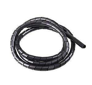Organizador de Fios Espiral Preto 1/2 2 Metros Frontec