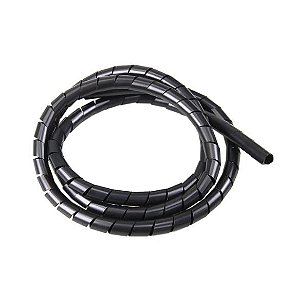 Organizador de Fios Espiral Preto 1/4 2 Metros Frontec