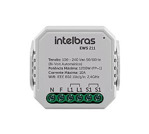 Controlador Smart Wi-Fi Com Entrada Para 1 Interruptor EWS 211 Intelbras