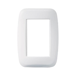 Placa Sem Bastidor para 3 Módulos 4x2 Pezzi 50.000 Clássica Branca