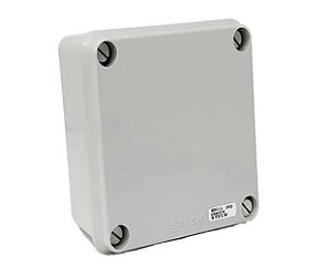 Caixa De Passagem Blindada PVC Ip65 102x102x55mm Cinza