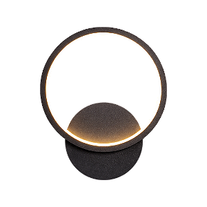 Arandela LED Cristall Wall Portimao 10W 3000K 800lm Bivolt Ferro Preta IP20