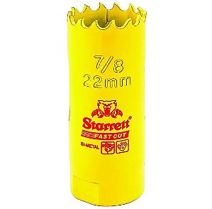 Serra Copo Bimetal 7/8 Pol 22mm Starrett para Metal e Inox
