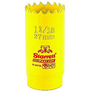 Serra Copo Bimetal 1.1/16 Pol 27mm Starrett para Metal e Inox