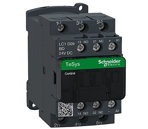 Contator Tripolar 9A 1NA+1NF 24VCC LC1D09BD Schneider Electric