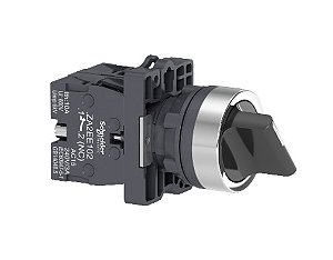 Chave Seletora 22mm Manopla Curta 2 Posições Fixas 1NA+1NF XA2ED25 Schneider Eletric