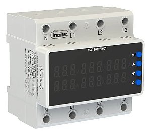 Monitor Digital de Tensão e Corrente Trifásico 100A Bivolt C2S