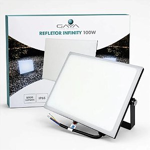 Refletor LED Industrial Infinity 100W 6000K IP65 8000 Lúmens Gaya