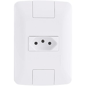 Conjunto Tomada 2P+T 10A 250V Aria Branco 4x2 Tramontina