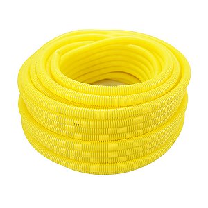 Eletroduto Corrugado Leve 1/2 Polegada Amarelo Antichama Tramontina 50m